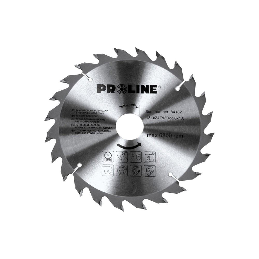 Lame Scie Circulaire pour Bois  184*36T*30/20/16MM PROLINE