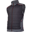 GILET REMBOURRÉ, NOIR-GRIS-ROUGE, "2XL", CE, LAHTI