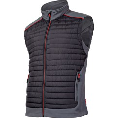 GILET REMBOURRÉ, NOIR-GRIS-ROUGE, "3XL", CE, LAHTI