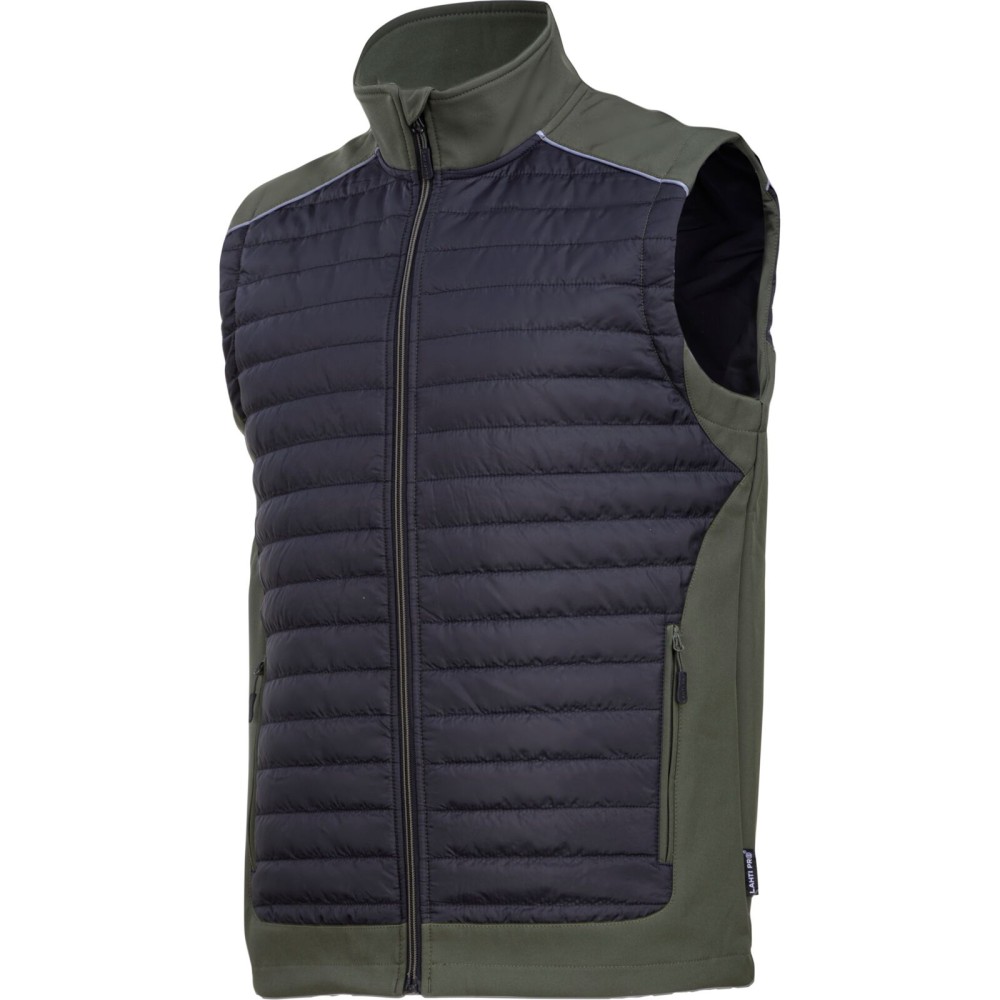 GILET REMBOURRÉ, NOIR-VERT, "2XL", CE, LAHTI