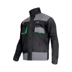 VESTE, NOIR-VERT, 100% COTON, "3XL (60)", CE, LAHTI