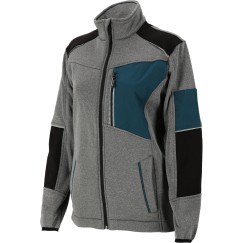 VESTE FEMME, GRIS-NOIR-TURQUOISE, "3XL", CE, LAHTI