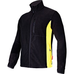 VESTE POLAIRE, NOIRE ET JAUNE, "2XL", CE, LAHTI