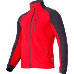 VESTE POLAIRE, ROUGE ET GRIS, "2XL", CE, LAHTI