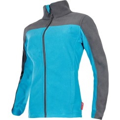 VESTE POLAIRE FEMME, TURQUOISE ET GRIS, "M", CE, LAHTI