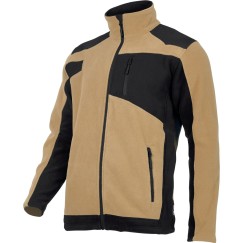 VESTE POLAIRE AVEC RENFORT, BEIGE-NOIR,"2XL",CE,LAHTI