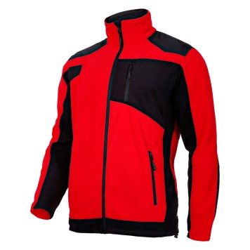 VESTE POLAIRE AVEC RENFORT, ROUGE-NOIR,"2XL",CE, LAHTI