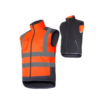 GILET D'AVERTISSEMENT RÉVERSIBLE, ORANGE, "3XL", CE, LAHTI