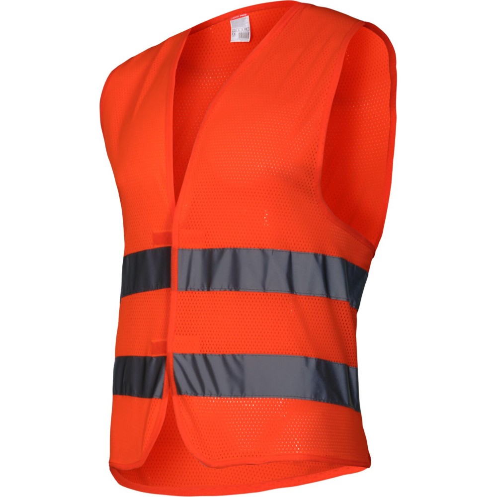 GILET EN MAILLE AVEC BANDES RÉFLÉCHISSANTES ORANGE, "3XL", LAHTI