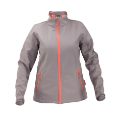 VESTE SOFTSHELL POUR FEMME, GRIS ET ORANGE, "3XL", CE, LAHTI