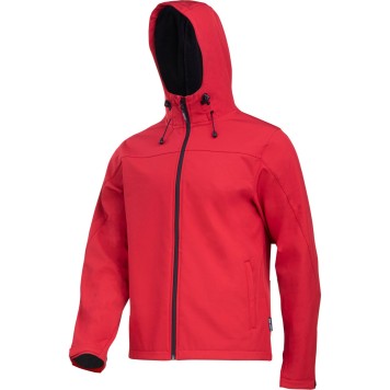 VESTE SOFTSHELL, CAPUCHE, ROUGE, "2XL", CE, LAHTI