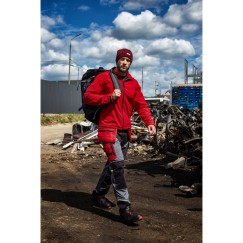 VESTE SOFTSHELL, CAPUCHE, ROUGE, "2XL", CE, LAHTI