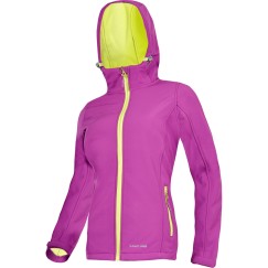 VESTE SOFTSHELL FEMME, CAPUCHE, VIOLET ET VERT, "3XL", CE,LAHTI