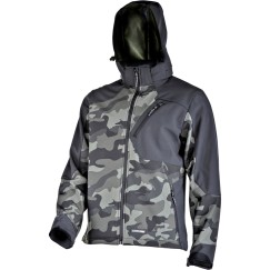 VESTE SOFTSHELL, CAPUCHE, CAMOUFLAGE VERT-NOIR, "3XL",CE,LAHTI