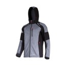 VESTE SOFTSHELL, CAPUCHE, GRIS-NOIR-ROUGE, "L", CE, LAHTI