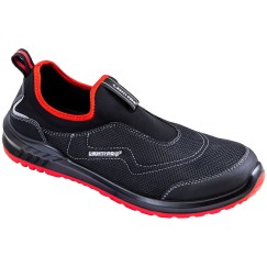 Chaussure de sécurité sans lacet, MAILLE 3D, NOIR-ROUGE,S1P SRC,\\\\\\\\\\\\\\\\\\\\\\\\\\\\\\\\\\\\\\\\\\\\\\\\\\\\\\\\\\\\\\\\