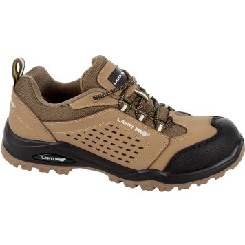 CHAUSSURES TROUS, NUBUCK, BEIGE-NOIR, S1 SRA, "47",CE,LAHTI