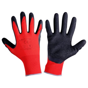 GANTS LATEX NOIR-ROUGE L211207P, 12 PAIRES, "7", CE, LAHTI