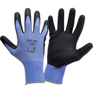 GANTS LATEX NOIR-BLEU L211607P, CARTE, "7", CE, LAHTI