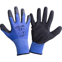 GANTS LATEX BLEU-NOIR L212307P, 12 PAIRES, "7", CE, LAHTI