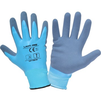 GANTS LATEX BLEU L211908P, CARTE, "8", CE, LAHTI