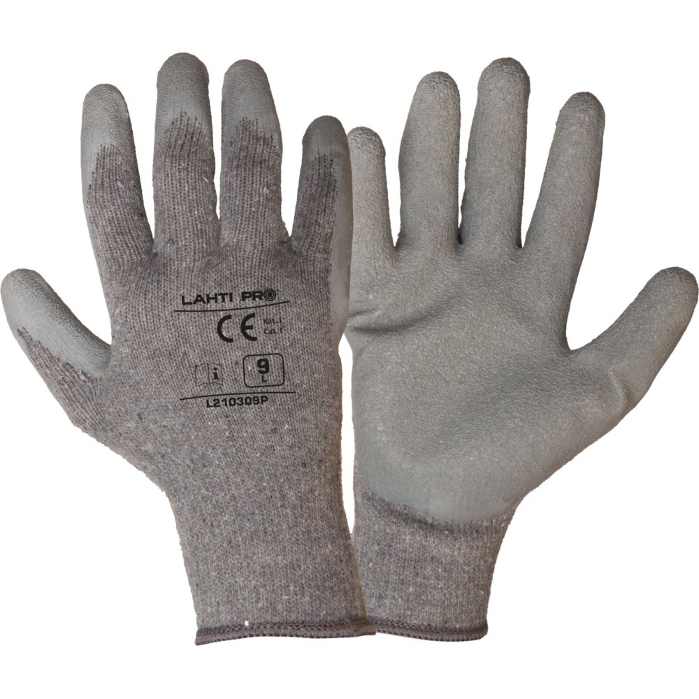 GANTS LATEX GRIS L210308P, CARTE, "8", CE, LAHTI