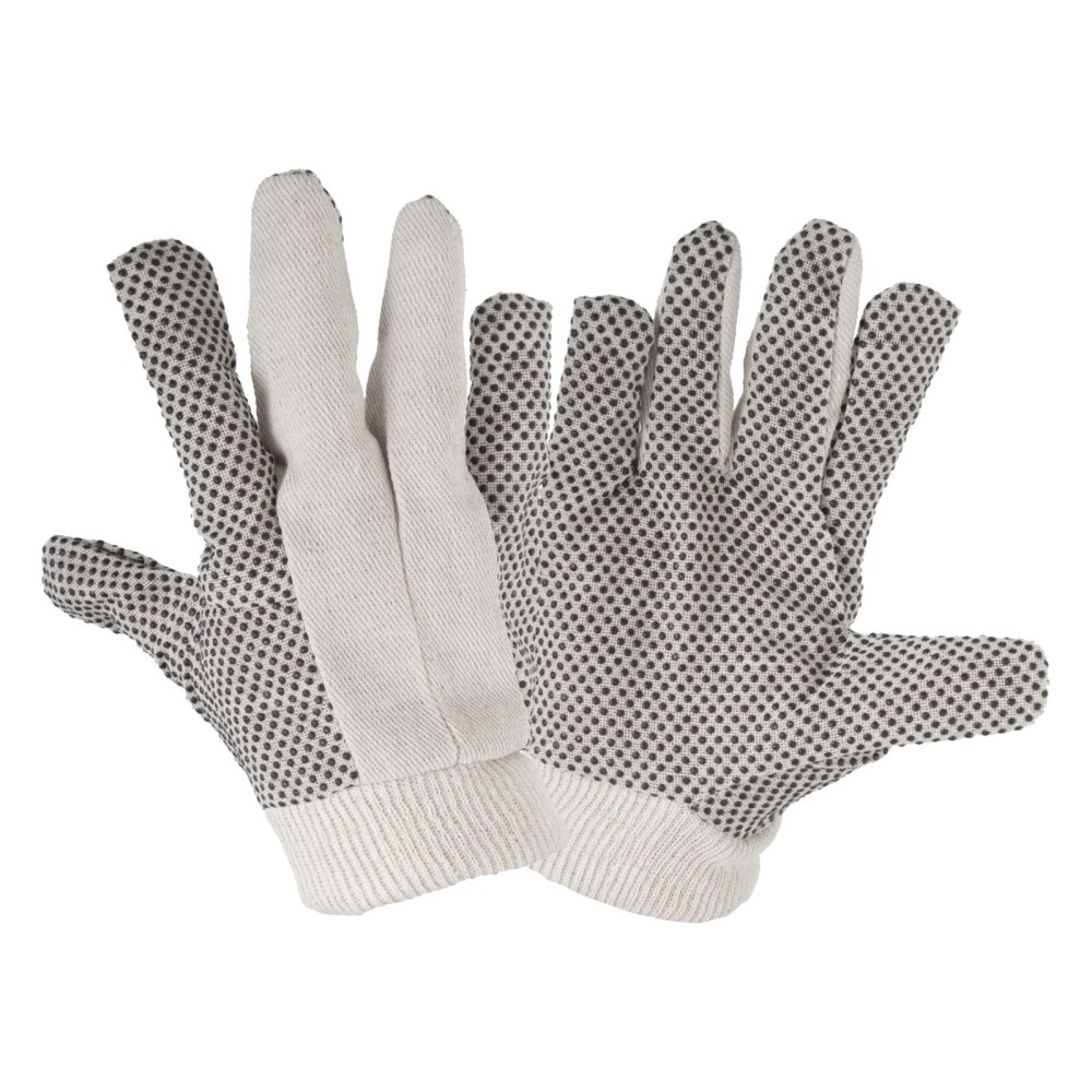 GANTS À POINTS BLANC-NOIR L240310P, 12 PAIRES, "10", CE,LAHTI