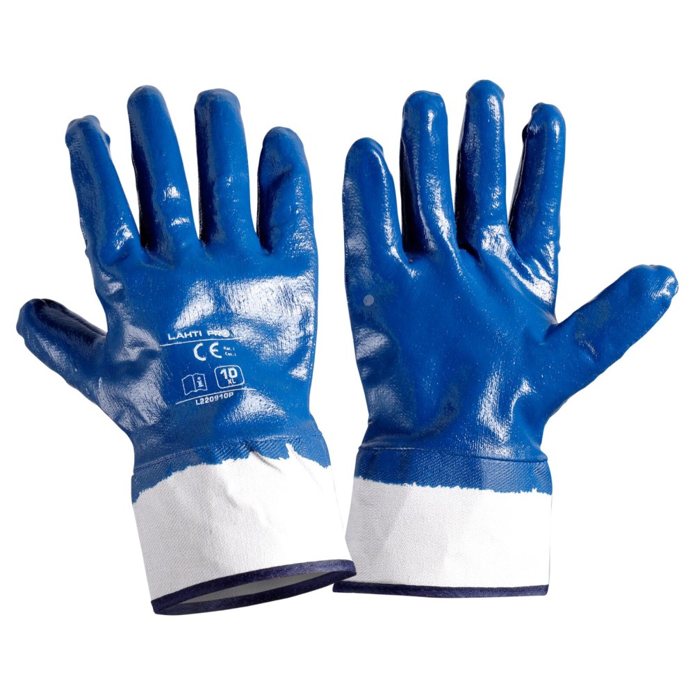 GANTS NITRILE BLEU MARINE L220910P, 12 PAIRES, "10", CE, LAHTI