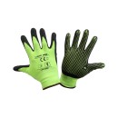 GANTS NITRILE JAUNE-NOIR L221407P, CARTE, "7", CE, LAHTI