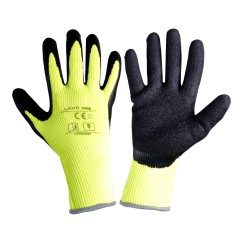 GANTS HIVER JAUNE POLY. L250509P, 12 PAIRES, "9", CE,LAHTI