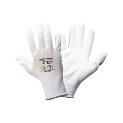 GANTS PU BLANC L230108P, 12 PAIRES, "8", CE, LAHTI