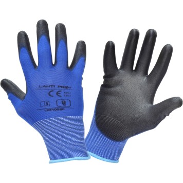 GANTS PU BLEU-NOIR L231007P, CARTE, "7", CE, LAHTI