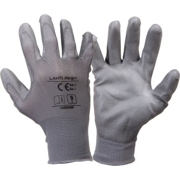 GANTS PU GRIS L230207P, 12 PAIRES, "7", CE, LAHTI