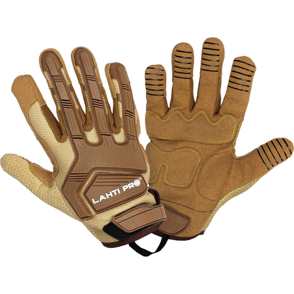 GANTS MÉCANICIEN TPR MARRON L281508P, CARTE, "8", CE, LAHTI