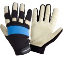 GANTS CUIR DE PORC BLEU-NOIR L280410P, CARTE, "10", CE,LAHTI