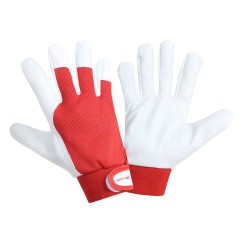 GANTS CUIR ROUGE L272008P, 12 PAIRES, "8", CE, LAHTI