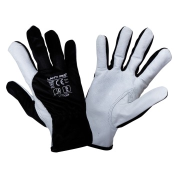 GANTS CUIR DE CHÈVRE NOIR L270708P, CARTE, "8", CE, LAHTI