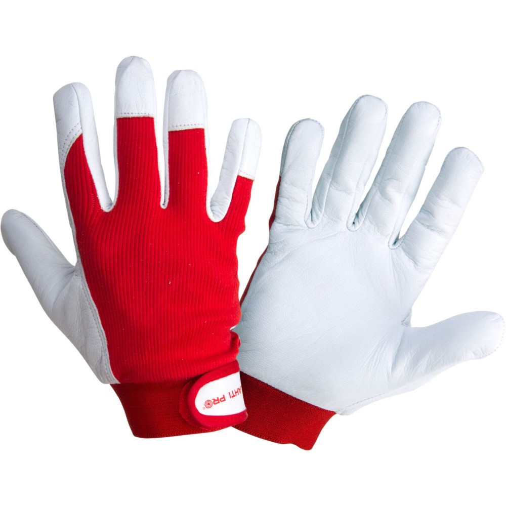 GANTS CUIR DE CHÈVRE ROUGE L270208P, CARTE, "8", CE, LAHTI