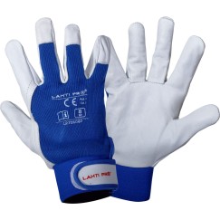 GANTS CUIR DE CHÈVRE MARINE L270608P, CARTE, "8", CE, LAHTI