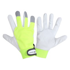 GANTS CUIR DE CHÈVRE JAUNE L272309P, CARTE, "9", CE, LAHTI