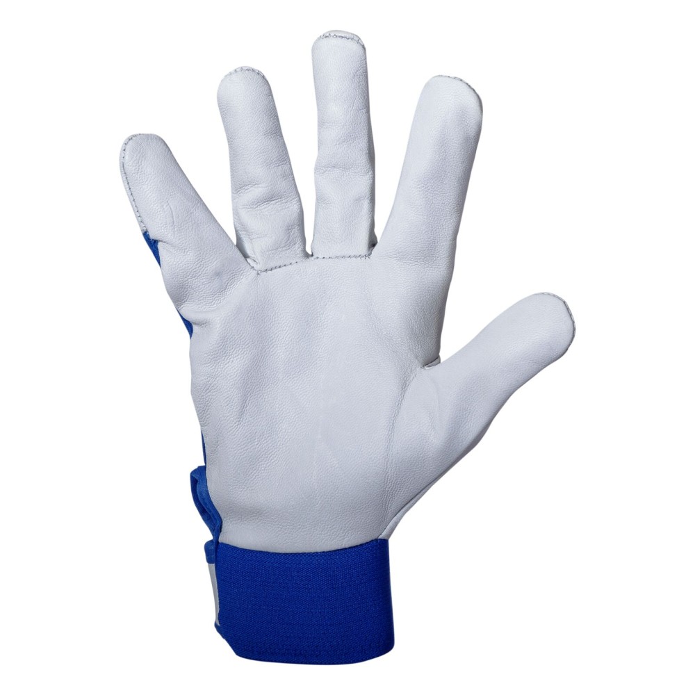 GANTS CUIR DE CHÈVRE BLEU P270208P, CARTE, "8", CE, PSB