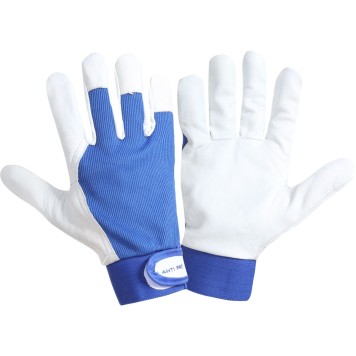 GANTS CUIR BLEU L272108P, 12 PAIRES, "8", CE, LAHTI