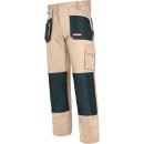 Pantalon de travail, BEIGE, 100% COTON, \\\"S (48)\\\", CE, LAHTI