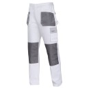 Pantalon de travail, BLANC-GRIS, 100% COTON, \\\"3XL (60)\\\", CE, LAHTI