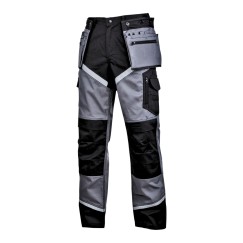 Pantalon de travail AVEC REFL. RAYURES, NOIR-GRIS, \\\"2XL\\\", CE, LAHTI