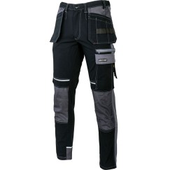 Pantalon de travail, NOIR-GRIS, AVEC RENFORTS, \\\"2XL\\\", CE, LAHTI