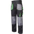 Pantalon de travail, NOIR-VERT, 100% COTON, \\\"2L (54)\\\", CE, LAHTI