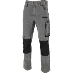 Pantalon de travail JEANS, GRIS, STRETCH, RENFORTS, \\\"S\\\", CE,LAHTI