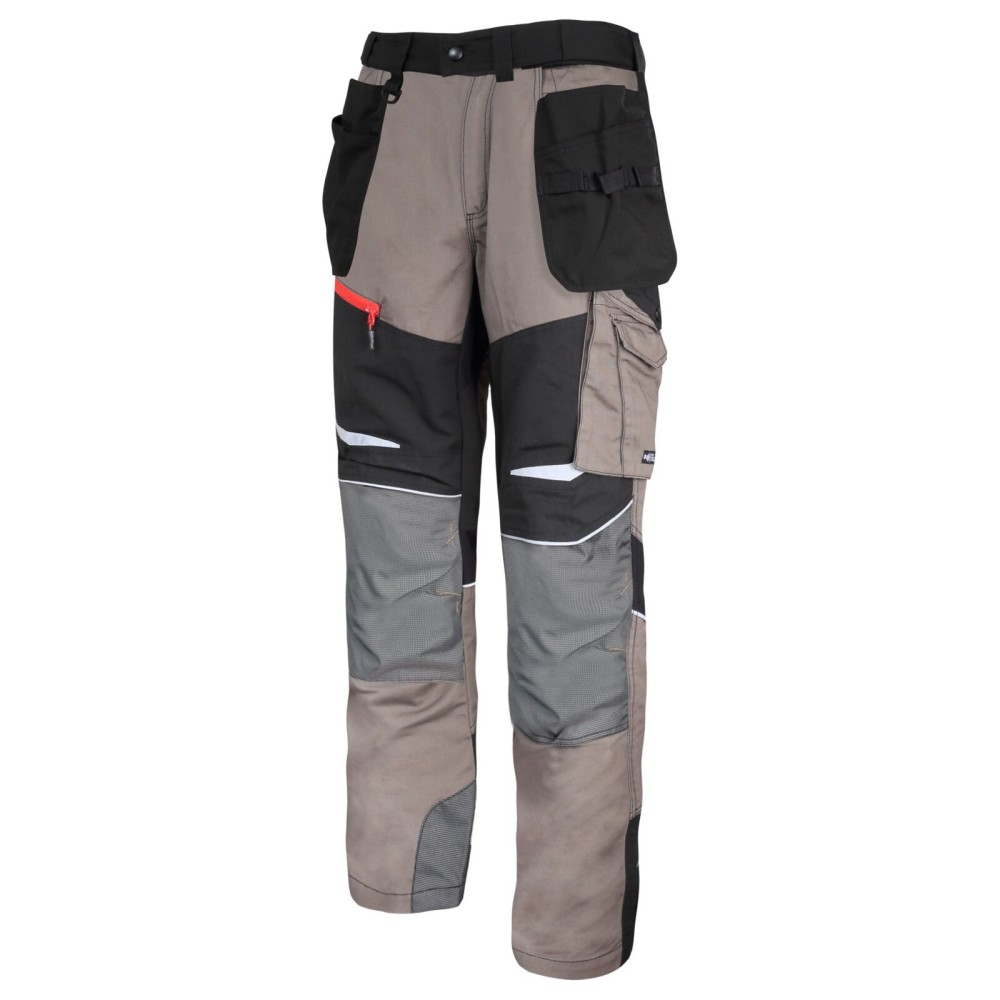 Pantalon de travail KAKI-NOIR AVEC INSERTS STRETCH, \\\"L\\\", CE, LAHTI