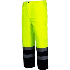 Pantalon de travail REMBOURRÉ HAUTE VISIBILITÉ, JAUNE, \\\"2XL\\\", CE, LAHTI